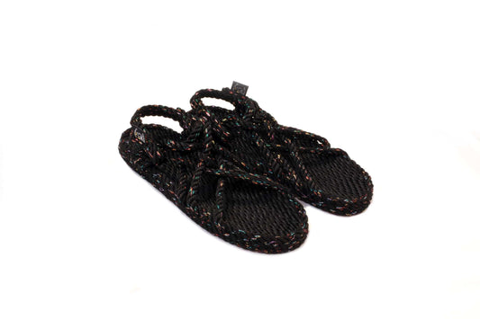 Sandales nomadic state of mind, sandales boho en corde, sandales homme, sandales femme, modèle JC Disco black