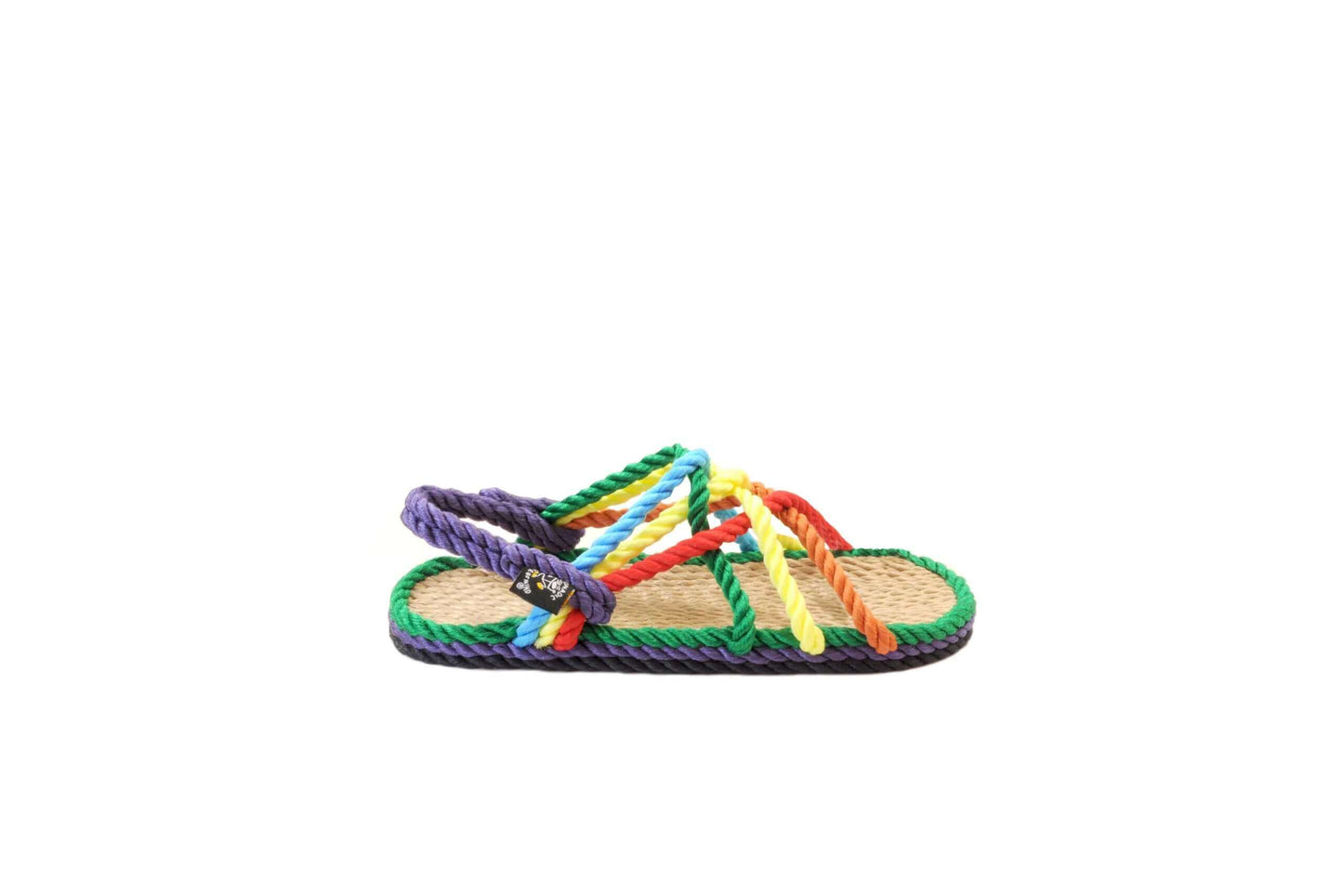 Sandales vegan homme et femme, nomadic state of mind, modèle Sandales JC Rainbow