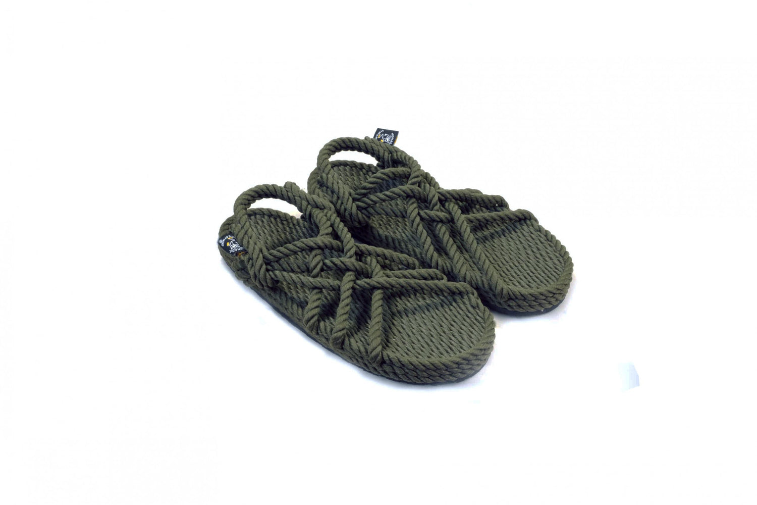 Sandales en corde, sandales boho, nomadic state of mind, sandals for men, sandales for women, modèle JC - Dark sage green