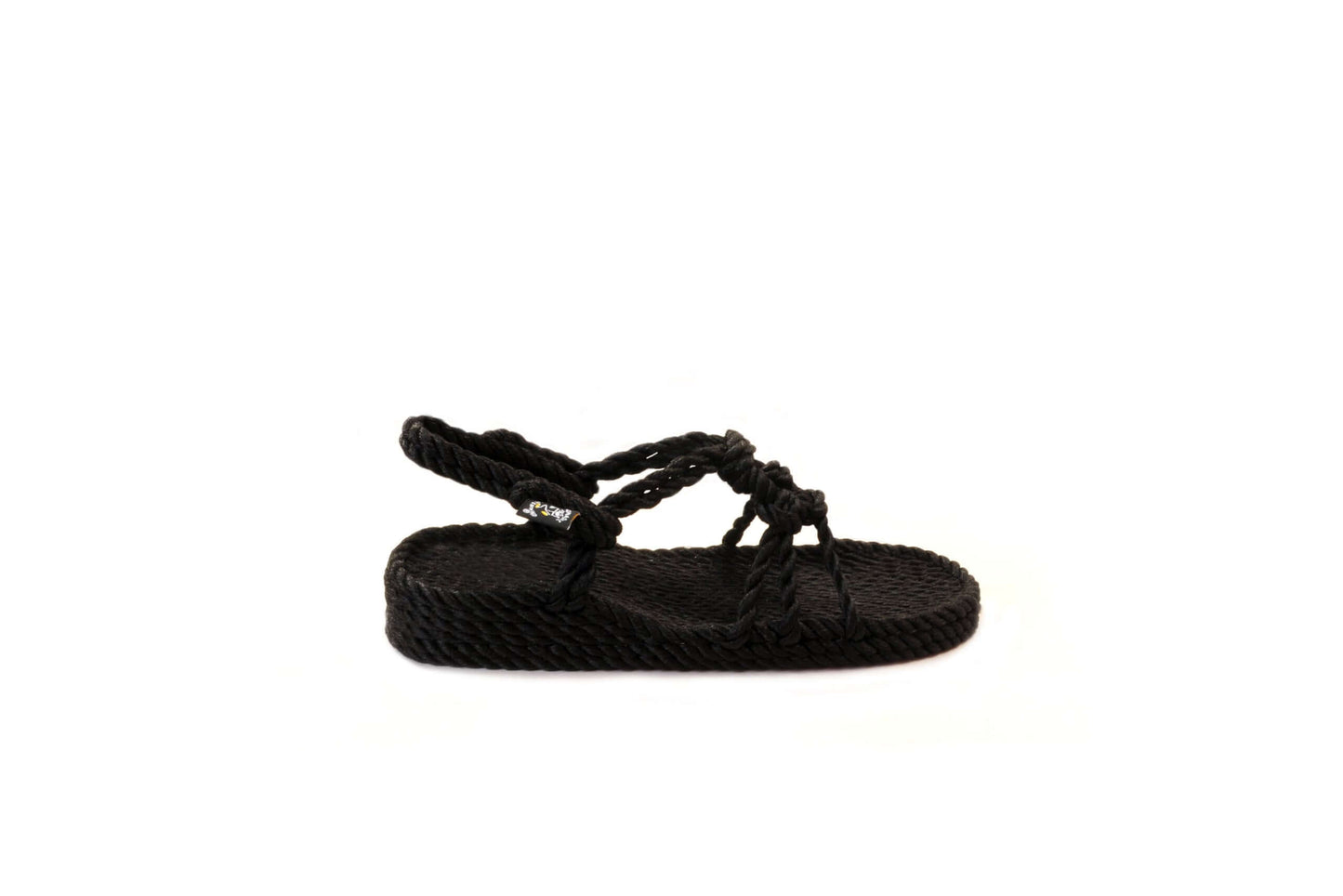 Sandales vegan, sandales en corde, nomadic state of mind, modèle Wedge Noir