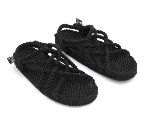 Sandales nomadic state of mind, sandale en corde, modèle jc kids couleur noir