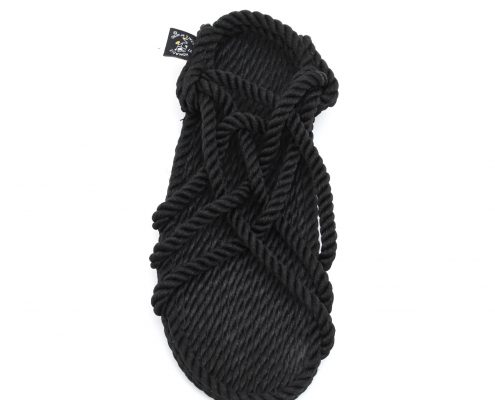 Sandales nomadic, sandale vegan, fait à partir de corde récyclé, modèle jc kids noir