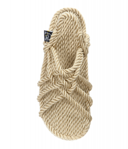 Sandales en corde, sandales boho, nomadic state of mind, sandals for men, sandales for women, modèle JC Beige Compensees