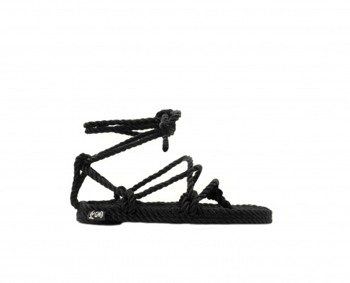 Sandales nomadic state of mind, sandale en corde, modèle romano couleur noir