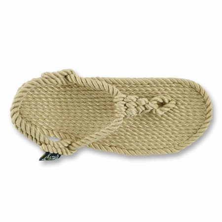 Sandales nomadic, sandale vegan, fait à partir de corde récyclé, modèle athena beige