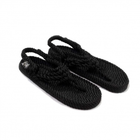 Sandales nomadic state of mind, sandale en corde, modèle jester couleur noir