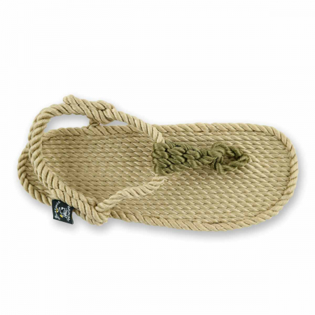 Sandales en corde, sandales boho, nomadic state of mind, sandals for men, sandales for women, modèle Athena Beige & Kaki