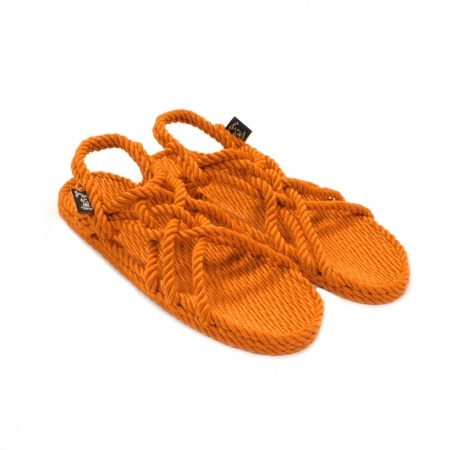 Sandales nomadic state of mind, sandale en corde, sandales homme, sandales femme, modèle JC couleur Pumpkin