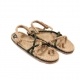 Sandales nomadic state of mind, sandale en corde, modèle toe joe couleur beige kaki et sage green
