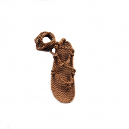 Sandales nomadic, sandale vegan, fait à partir de corde récyclé, modèle romano cafe
