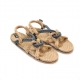 Sandales nomadic state of mind, sandale en corde, modèle Mountain mommacouleur beige et Denim