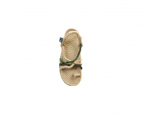 Sandales Boho en plastique recyclé, sandales nomadic, marque vegan, sandales homme, sandales femme, modèle Toe Joe - Beige & Navy