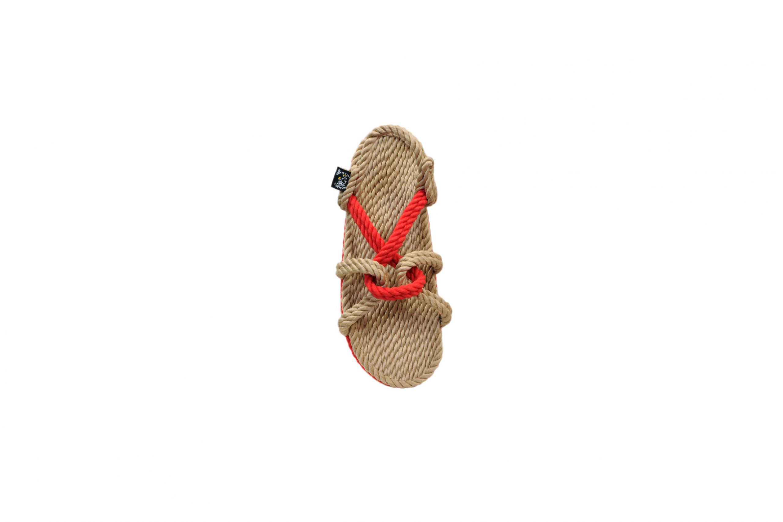Sandales nomadic, sandale vegan, sandales femme, plastique recyclé, modèle Mountain momma beige rouge