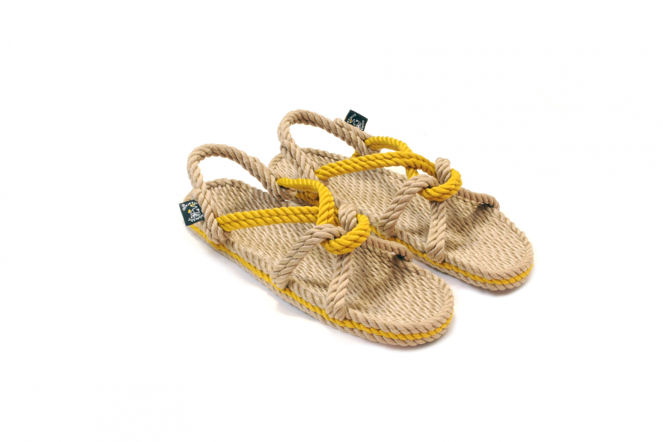 Sandales Boho en plastique recyclé, sandales nomadic, marque vegan, sandales homme, sandales femme, modèle Mountain Momma beige & gold