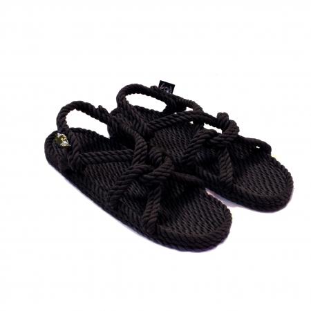 Sandales nomadic state of mind, sandale en corde, sandales homme, sandales femme, modèle Moutain momma couleur noir