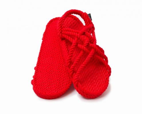Sandales Boho nomadic state of mind, en corde, modèle jc couleur rouge
