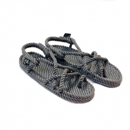 Sandales nomadic state of mind, sandale en corde, modèle toe joe  couleur grey