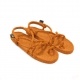 Sandales nomadic state of mind, sandale en corde, sandales homme, sandales femme, modèle toe joe couleur pumpkin