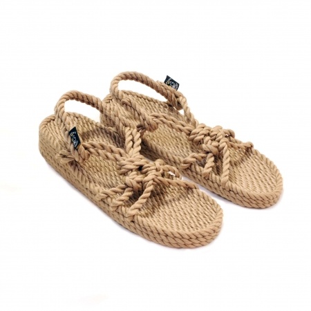 Sandales nomadic state of mind, sandale en corde, modèle Wedge couleur beige
