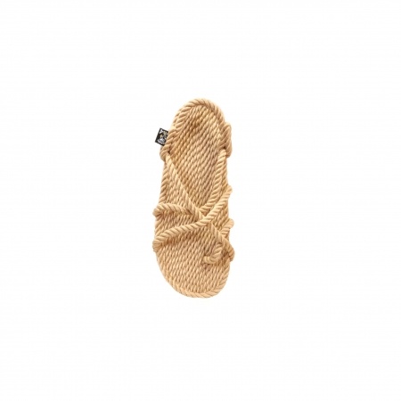 Sandales nomadic, sandale vegan, fait à partir de corde récyclé, modèle kyma beige