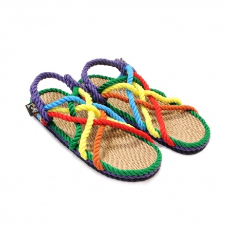 Sandales nomadic state of mind, sandale en corde, modèle jc couleur rainbow