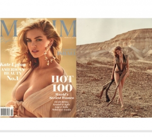 Une femme sexy portant des Sandales Nomadic state of mind apparu sur la couverture de la magazine MAXIM