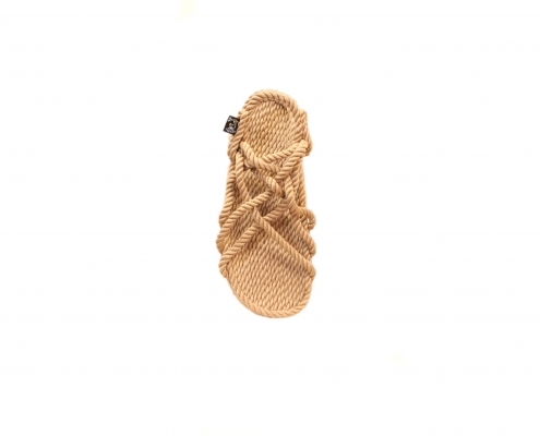 Sandales Boho nomadic state of mind, en corde, modèle jc couleur beige vibram sole