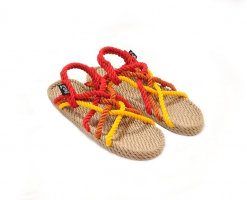 Sandales nomadic state of mind, sandale en corde, modèle jc couleur sunrise