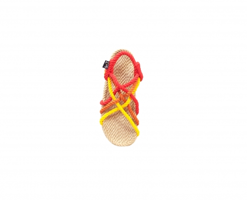 Sandales nomadic, sandale vegan, fait à partir de corde récyclé, modèle jc sunrise