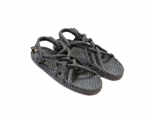 Sandales nomadic state of mind, sandale en corde, modèle jc couleur gris