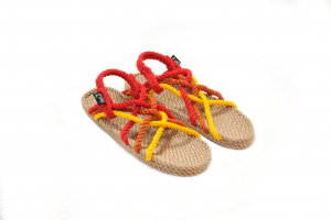Sandales Boho en plastique recyclé, sandales nomadic, marque vegan, sandales homme, sandales femme, modèle JC Sunrise