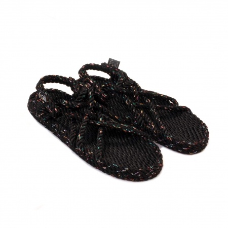 Sandales nomadic state of mind, sandale en corde, modèle jc couleur disco black