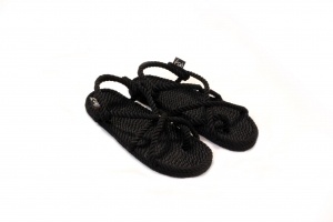 Sandales nomadic state of mind, sandales boho en corde, sandales homme, sandales femme, modèle Kyma-black