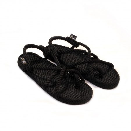 Sandales nomadic state of mind, sandale en corde, modèle sandales Kyma couleur black
