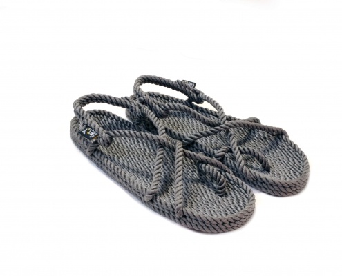 Sandales en corde, sandales boho, nomadic state of mind, sandals for men, sandales for women, modèle Kyma-Grey