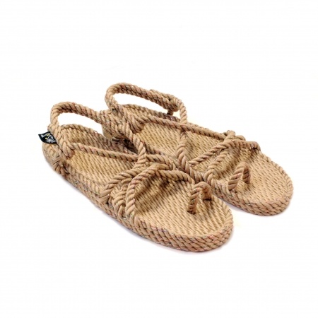 Sandales nomadic state of mind, sandale en corde, modèle Toe Joe couleur Disco beige