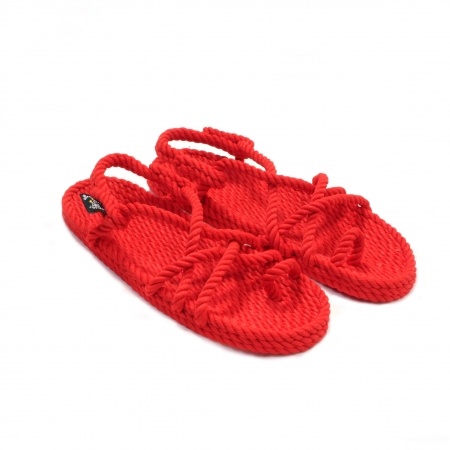 Sandales nomadic state of mind, sandale en corde, modèle Toe Joe couleur Red