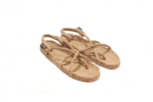 Sandales nomadic state of mind, sandales boho en corde, sandales homme, sandales femme, modèle Kyma-Disco beige