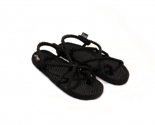 Sandales nomadic state of mind, sandales boho en corde, sandales homme, sandales femme, modèle Kyma-black