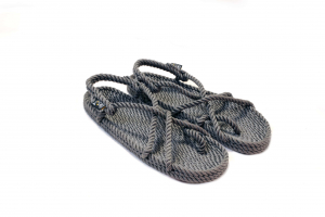 Sandales en corde, sandales boho, nomadic state of mind, sandals for men, sandales for women, modèle Kyma-Grey