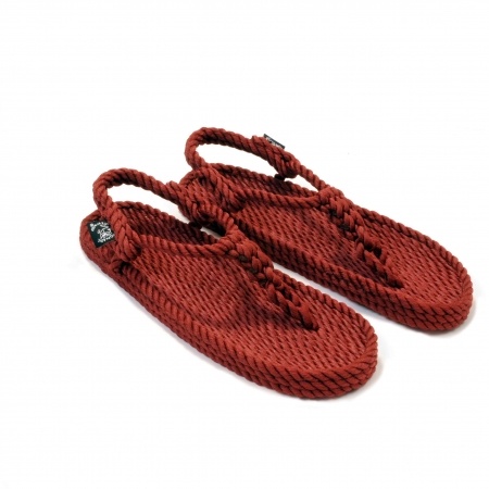 Sandales nomadic state of mind, sandale en corde, modèle Athena couleur bordeaux