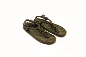 Sandales nomadic state of mind, sandale en corde, modèle Athena couleur Sage Green