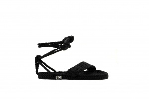 Sandales Boho en plastique recyclé, sandales nomadic, marque vegan, sandales homme, sandales femme, modèle Bondi black