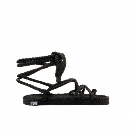 Sandales nomadic state of mind, sandale en corde, modèle Isla couleur noir