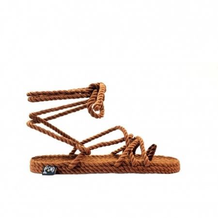 Sandales nomadic state of mind, sandale en corde, modèle isla couleur cafe