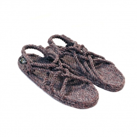 Sandales nomadic state of mind, sandale en corde, modèle jc couleur cerise