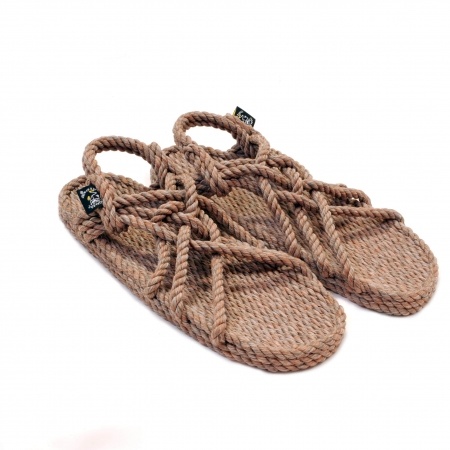 Sandales nomadic state of mind, sandale en corde, modèle jc couleur nutria
