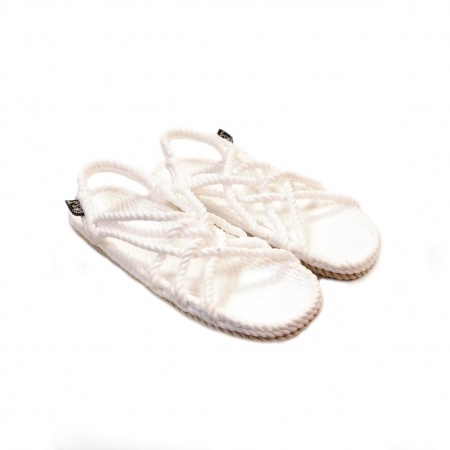 Sandales nomadic state of mind, sandale en corde, modèle jc couleur snowhite