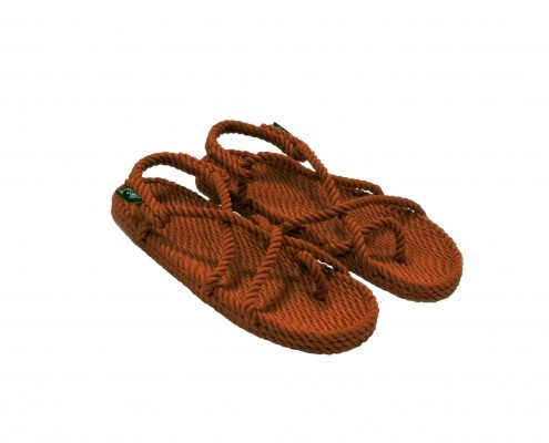 Sandales nomadic state of mind, sandale en corde, sandales homme, sandales femme, modèle Kyma couleur Cafe