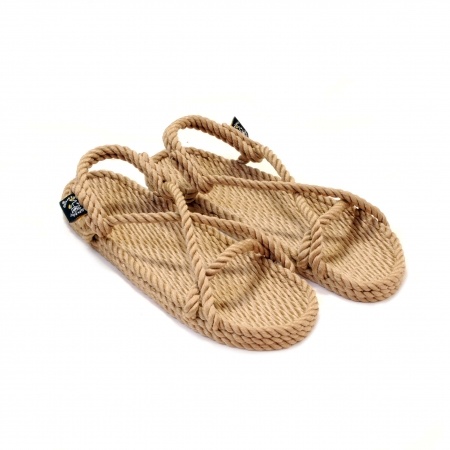 Sandales nomadic state of mind, sandale en corde, modèle Maria couleur beige
